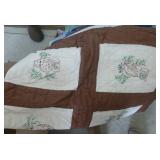 Vintage quilts, one full size and the owl one is more lap size