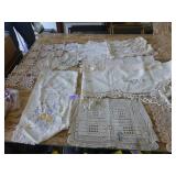 2nd lot of vintage doilies, these are a bit larger and also includes a dresser scarf