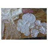 2nd lot of vintage doilies, these are a bit larger and also includes a dresser scarf