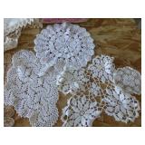 2nd lot of vintage doilies, these are a bit larger and also includes a dresser scarf
