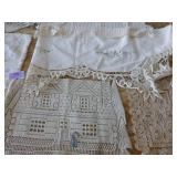 2nd lot of vintage doilies, these are a bit larger and also includes a dresser scarf