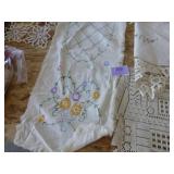 2nd lot of vintage doilies, these are a bit larger and also includes a dresser scarf