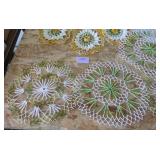 Large table centerpiece doily and a number fine delicate designs