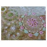 Large table centerpiece doily and a number fine delicate designs