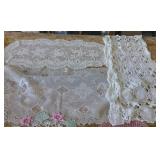 Large table centerpiece doily and a number fine delicate designs