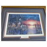 Two Jim Hansel prints framed and matted, one doesnt have glass