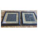 Two pieces of wall décor 22x22