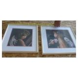 Two very cute angel pictures, 18x18 and 22x20, by Nancy Noel