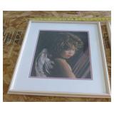 Two very cute angel pictures, 18x18 and 22x20, by Nancy Noel