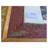Handmade photo window frame from old barn wood