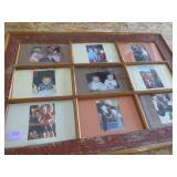 Handmade photo window frame from old barn wood