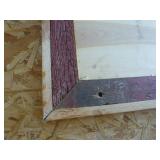 Handmade photo window frame from old barn wood