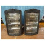 2 Pelonis Electric Portable Quartz Heaters