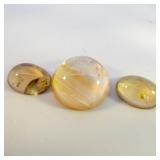 Group of 3 CITRINE - 7.23ct. Cabochon cut