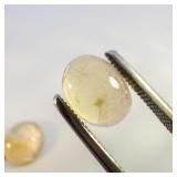 Group of 3 CITRINE - 7.23ct. Cabochon cut