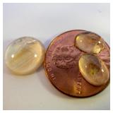 Group of 3 CITRINE - 7.23ct. Cabochon cut