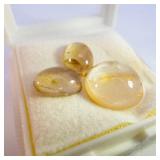 Group of 3 CITRINE - 7.23ct. Cabochon cut