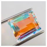 DICHROIC GLASS - 16.93ct. Rectangular step cut ***BIG***