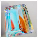 DICHROIC GLASS - 16.93ct. Rectangular step cut ***BIG***