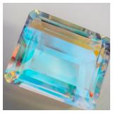 DICHROIC GLASS - 16.93ct. Rectangular step cut ***BIG***