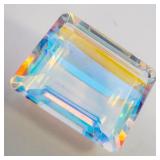 DICHROIC GLASS - 16.93ct. Rectangular step cut ***BIG***