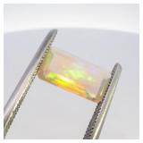 ETHIOPIAN OPAL - 0.85ct. Rectangular step cut