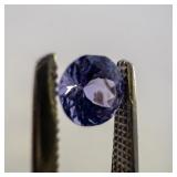 TANZANITE - 0.56ct. Round brilliant cut