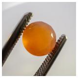 FIRE OPAL - 0.78ct. Tangerine Orange Round brilliant cut
