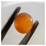 FIRE OPAL - 0.78ct. Tangerine Orange Round brilliant cut