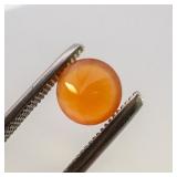 FIRE OPAL - 0.78ct. Tangerine Orange Round brilliant cut