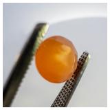 FIRE OPAL - 0.78ct. Tangerine Orange Round brilliant cut
