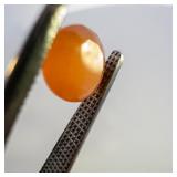 FIRE OPAL - 0.78ct. Tangerine Orange Round brilliant cut