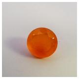 FIRE OPAL - 0.78ct. Tangerine Orange Round brilliant cut