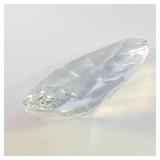 GREEN QUARTZ (PRASIOLITE) - 3.60ct. Concave faceted pear shape brilliant cut
