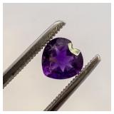 AMETHYST - 0.74ct. Heart shape brilliant cut