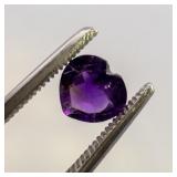 AMETHYST - 0.74ct. Heart shape brilliant cut