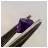 AMETHYST - 0.74ct. Heart shape brilliant cut
