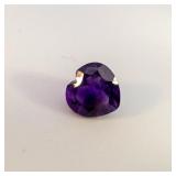 AMETHYST - 0.74ct. Heart shape brilliant cut