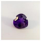 AMETHYST - 0.74ct. Heart shape brilliant cut