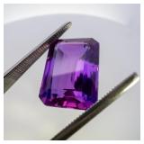 AMETHYST - 3.31ct. Emerald cut