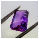 AMETHYST - 3.31ct. Emerald cut