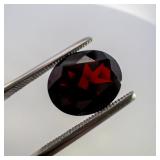 GARNET - 5.1ct. Oval brilliant cut