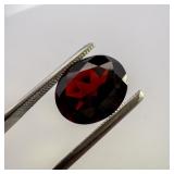 GARNET - 5.1ct. Oval brilliant cut