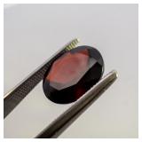 GARNET - 5.1ct. Oval brilliant cut