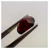 GARNET - 5.1ct. Oval brilliant cut
