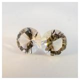 Pair of LABRODORITE - 3.54ct. Round brilliant cut