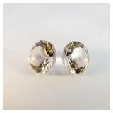 Pair of LABRODORITE - 3.54ct. Round brilliant cut