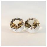 Pair of LABRODORITE - 3.54ct. Round brilliant cut