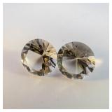 Pair of LABRODORITE - 3.54ct. Round brilliant cut