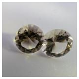 Pair of LABRODORITE - 3.54ct. Round brilliant cut